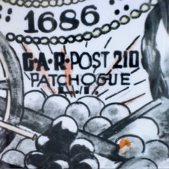 Delano Studios Town of Brookhaven New York Collector 1960 Plate Hand Colored VTG - Picture 4 of 9